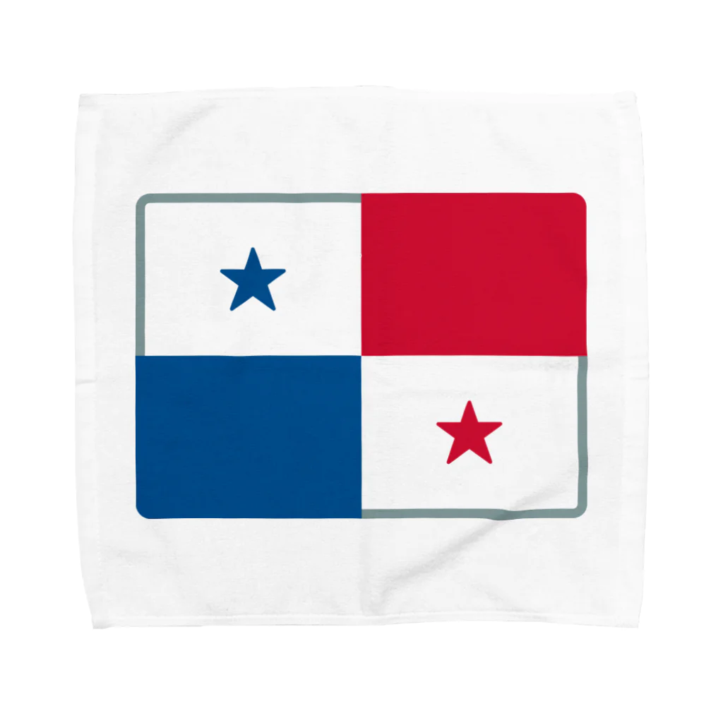 お絵かき屋さんのパナマの国旗 タオルハンカチ