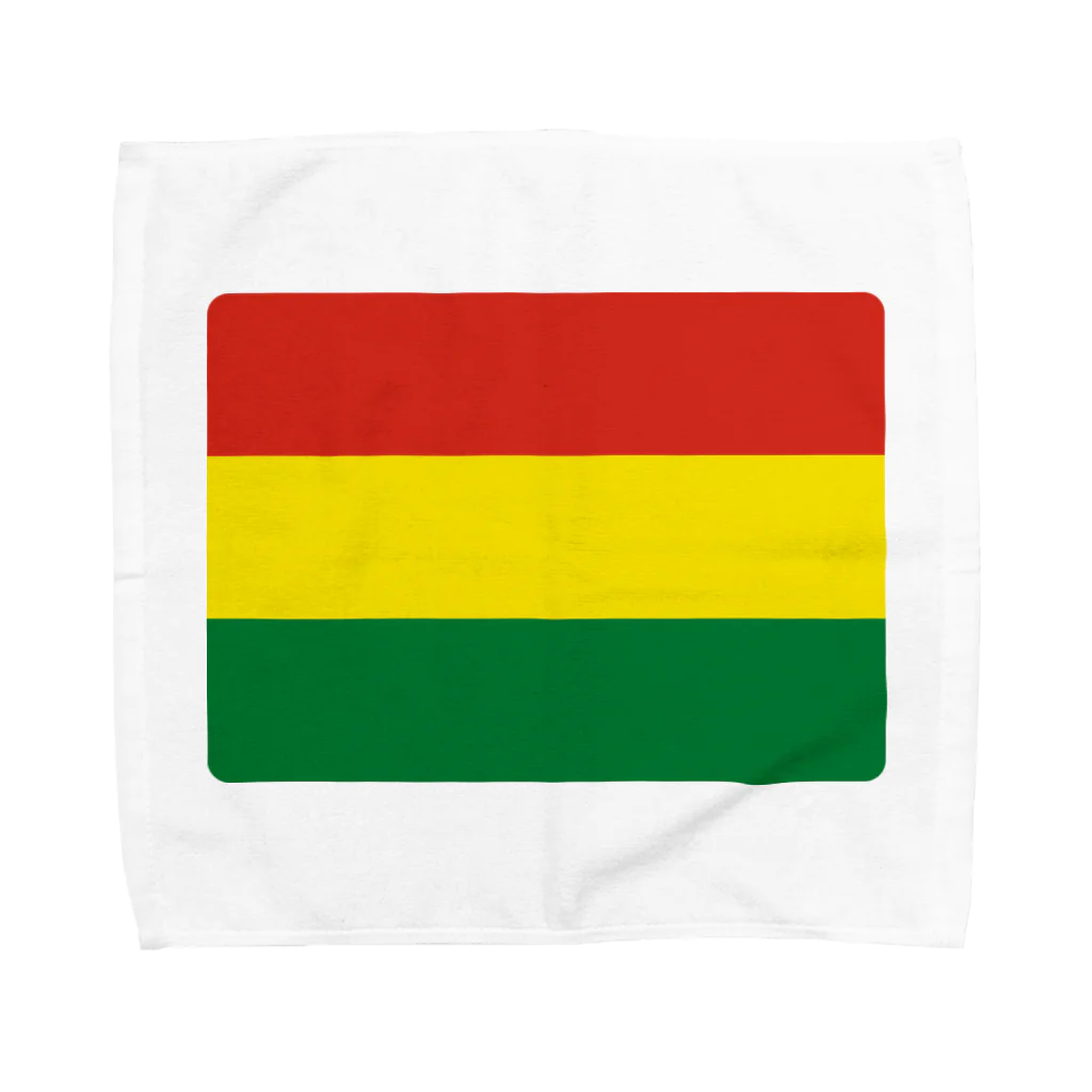 お絵かき屋さんのボリビアの国旗 タオルハンカチ