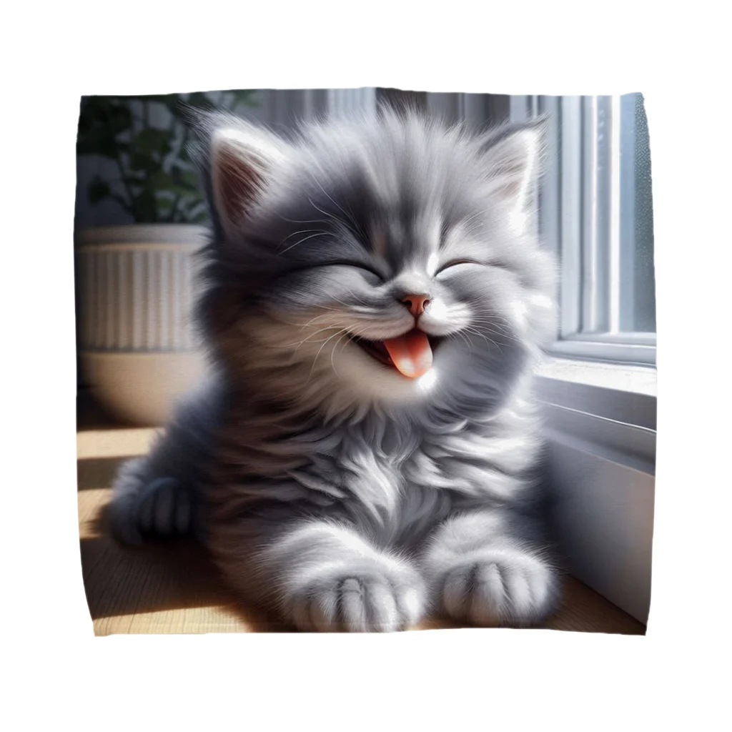 kangekiのあかんべにゃんこNo.4 Towel Handkerchief