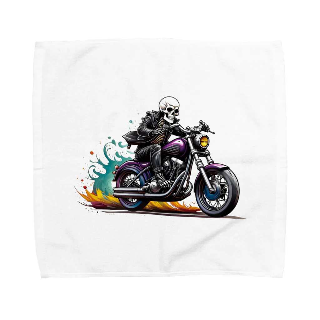 shime_savaのベタなスカルライダー Towel Handkerchief