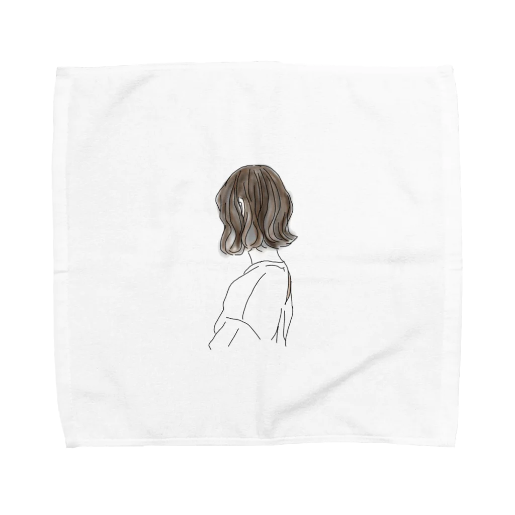 KINAKOMOCHIのボブヘアーの女の子 Towel Handkerchief