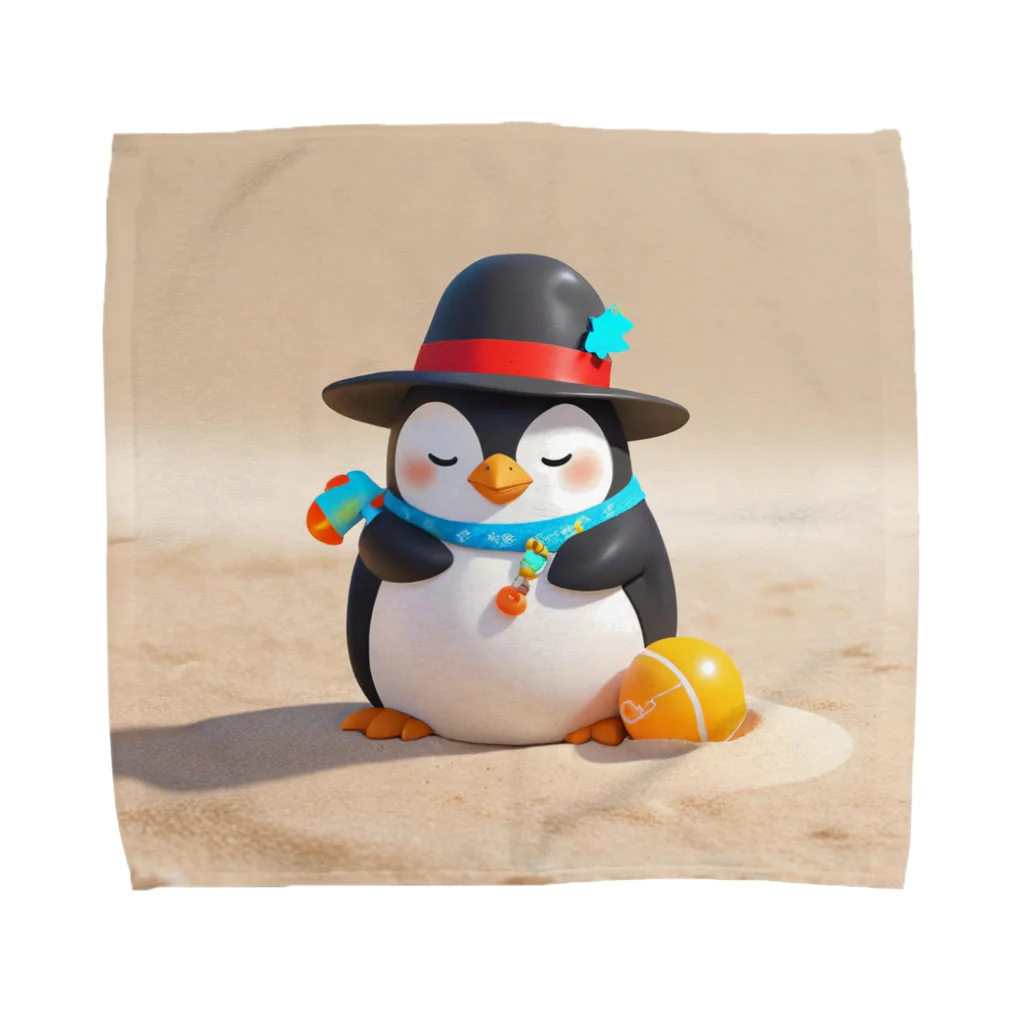 ganeshaのおもちゃの砂を使ったかわいいペンギン Towel Handkerchief