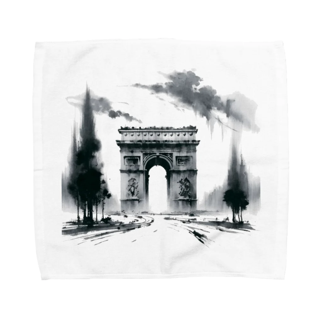 Hey和の凱旋門　世界遺産　日本風 Towel Handkerchief