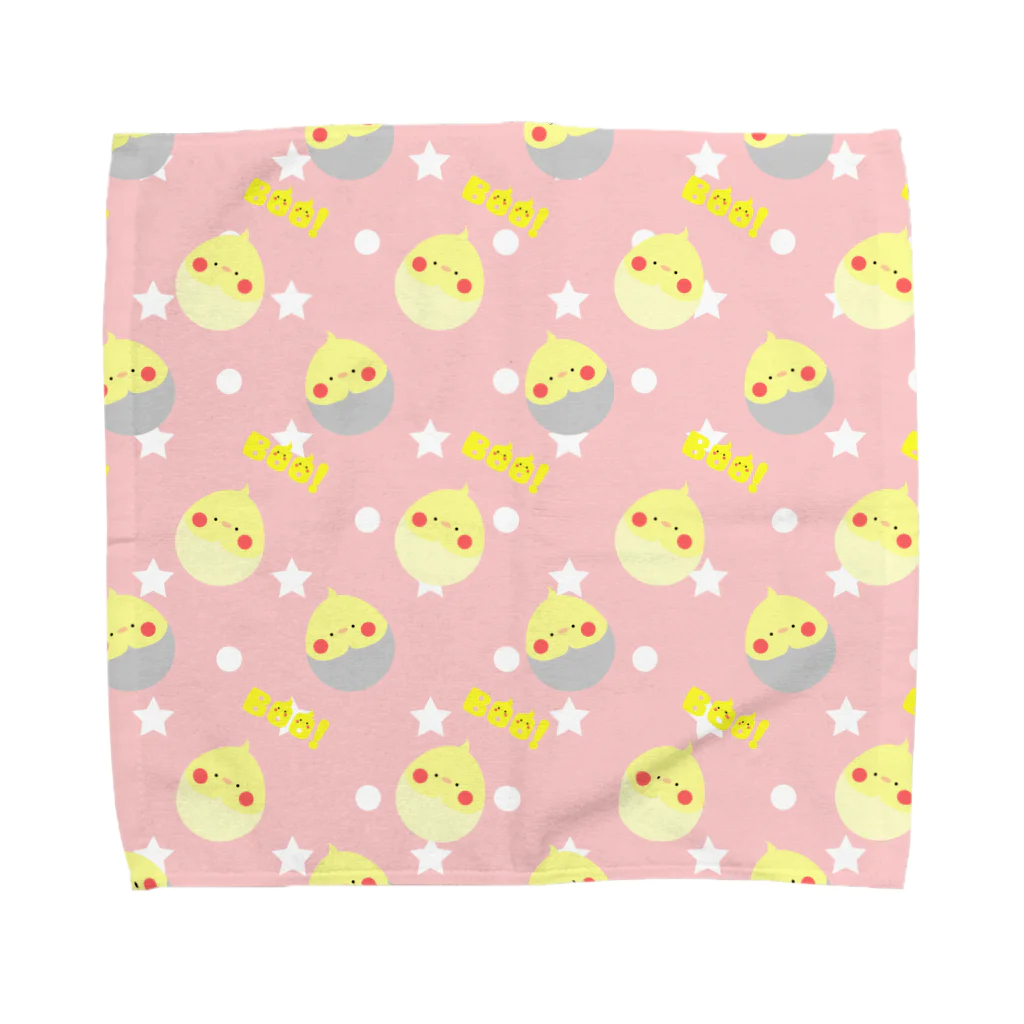 Boo!のまんまるいんこ　(ルチノー×ノーマル) Towel Handkerchief