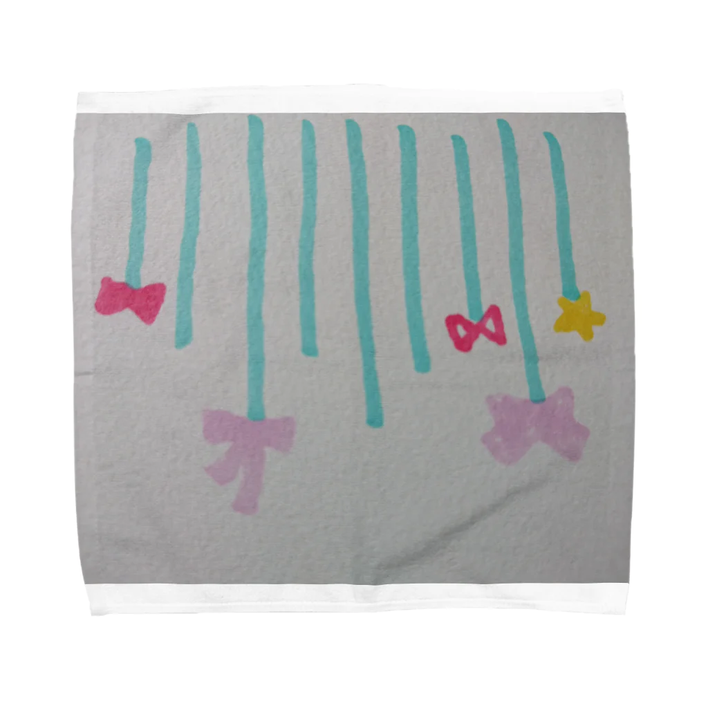 花影のお茶会のリボンの雨 Towel Handkerchief