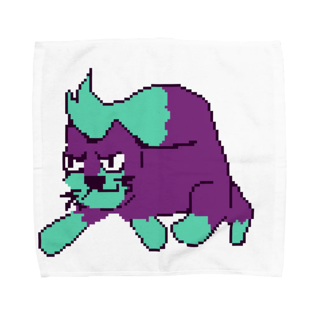 pawrakiyaの猫（（））ドット絵 Towel Handkerchief