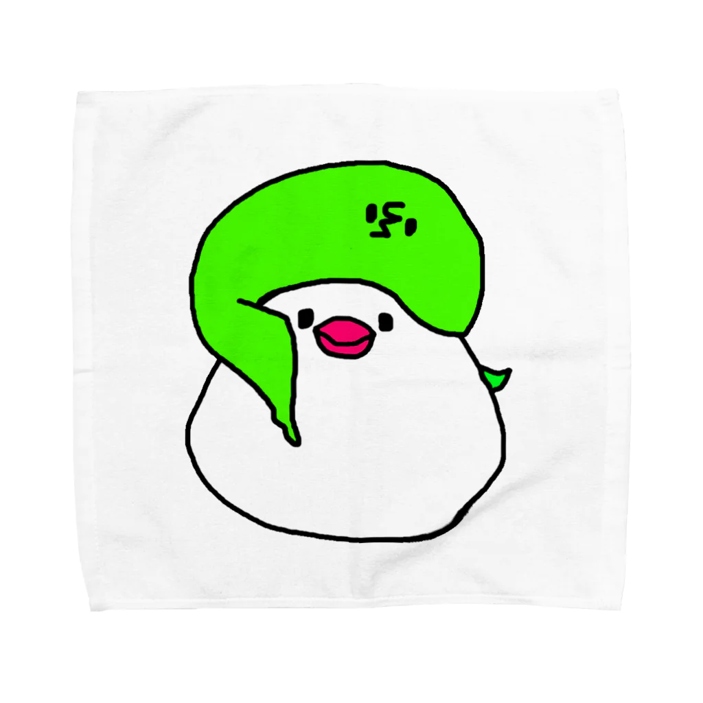 今井優の(・Σ・)と白文鳥 Towel Handkerchief