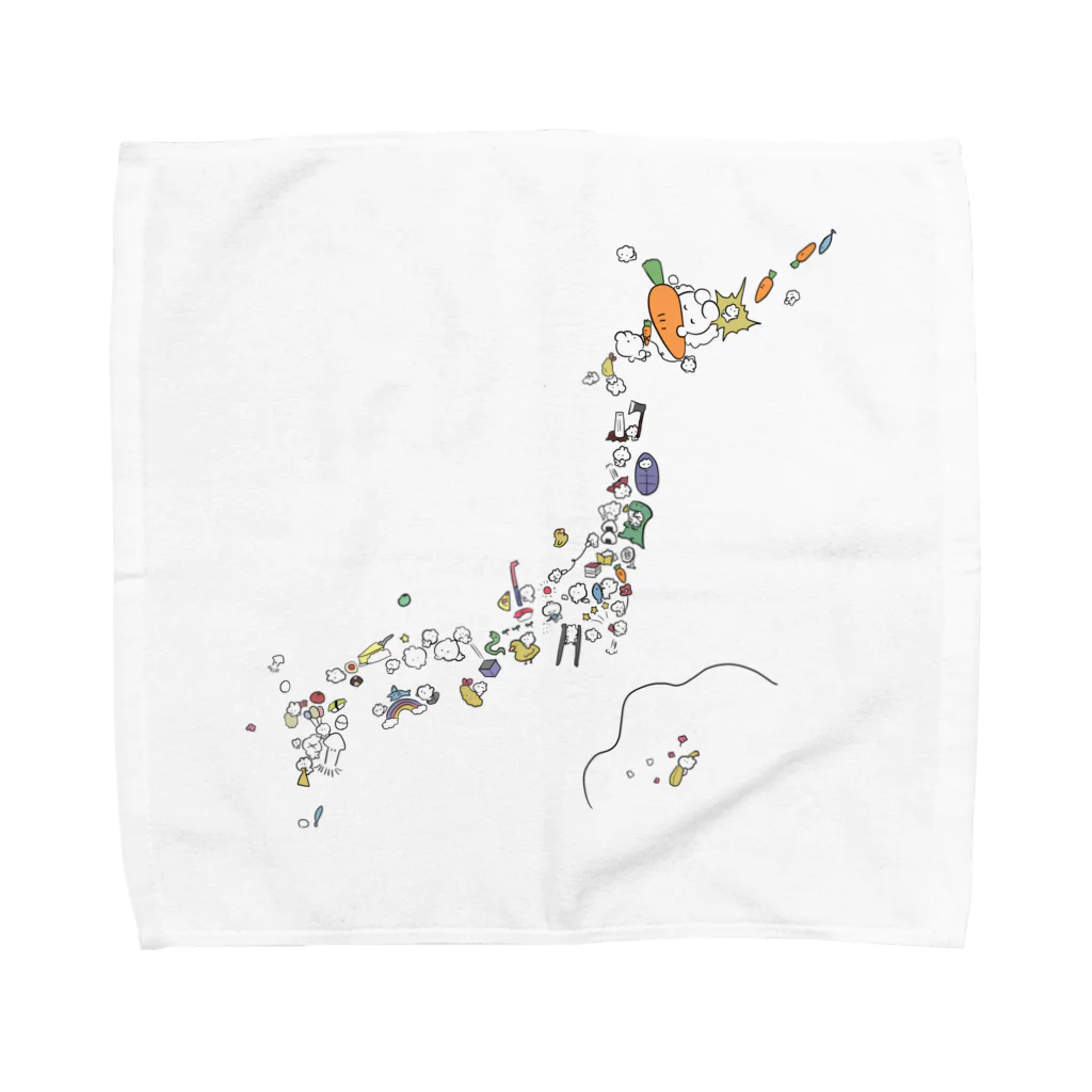 みどりのusagijapan Towel Handkerchief