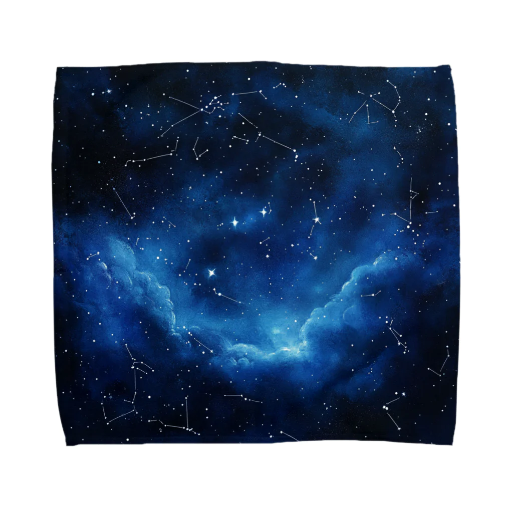 SamuraiMetaverseの静寂の星空　tomorin3179 Towel Handkerchief