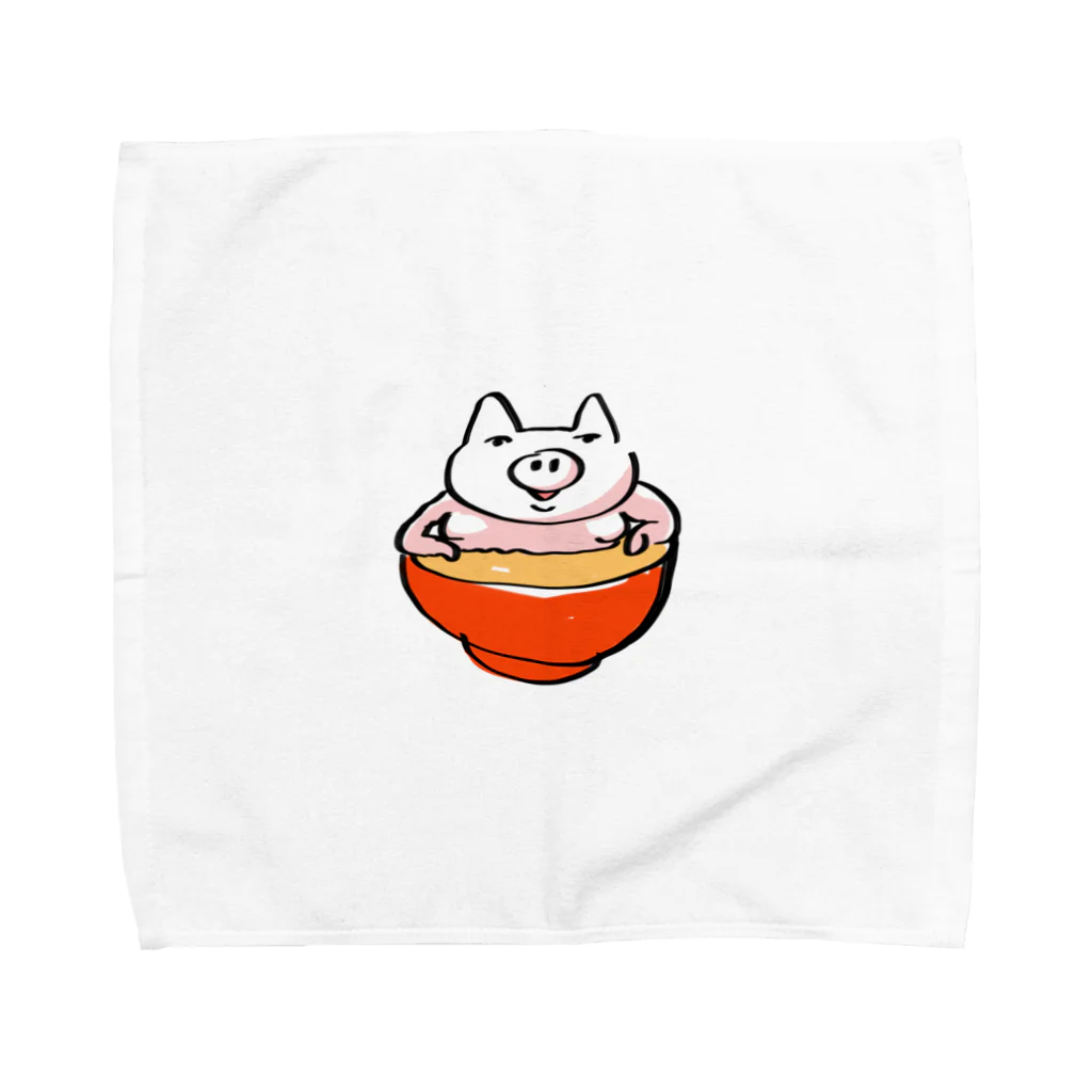 六尺三太郎のブタのジル Towel Handkerchief