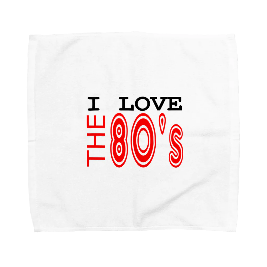Pat's WorksのI LOVE THE 80's Towel Handkerchief