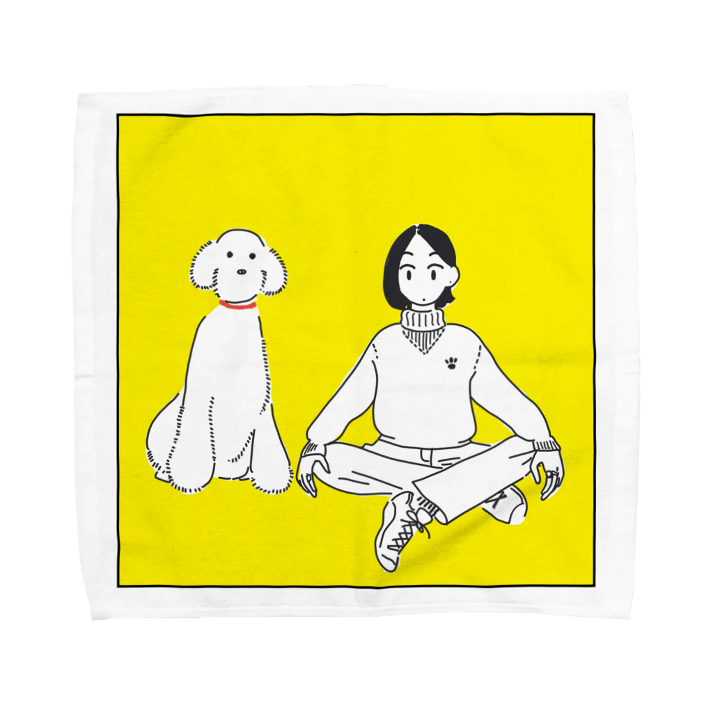 oyumiの犬派の人 Towel Handkerchief