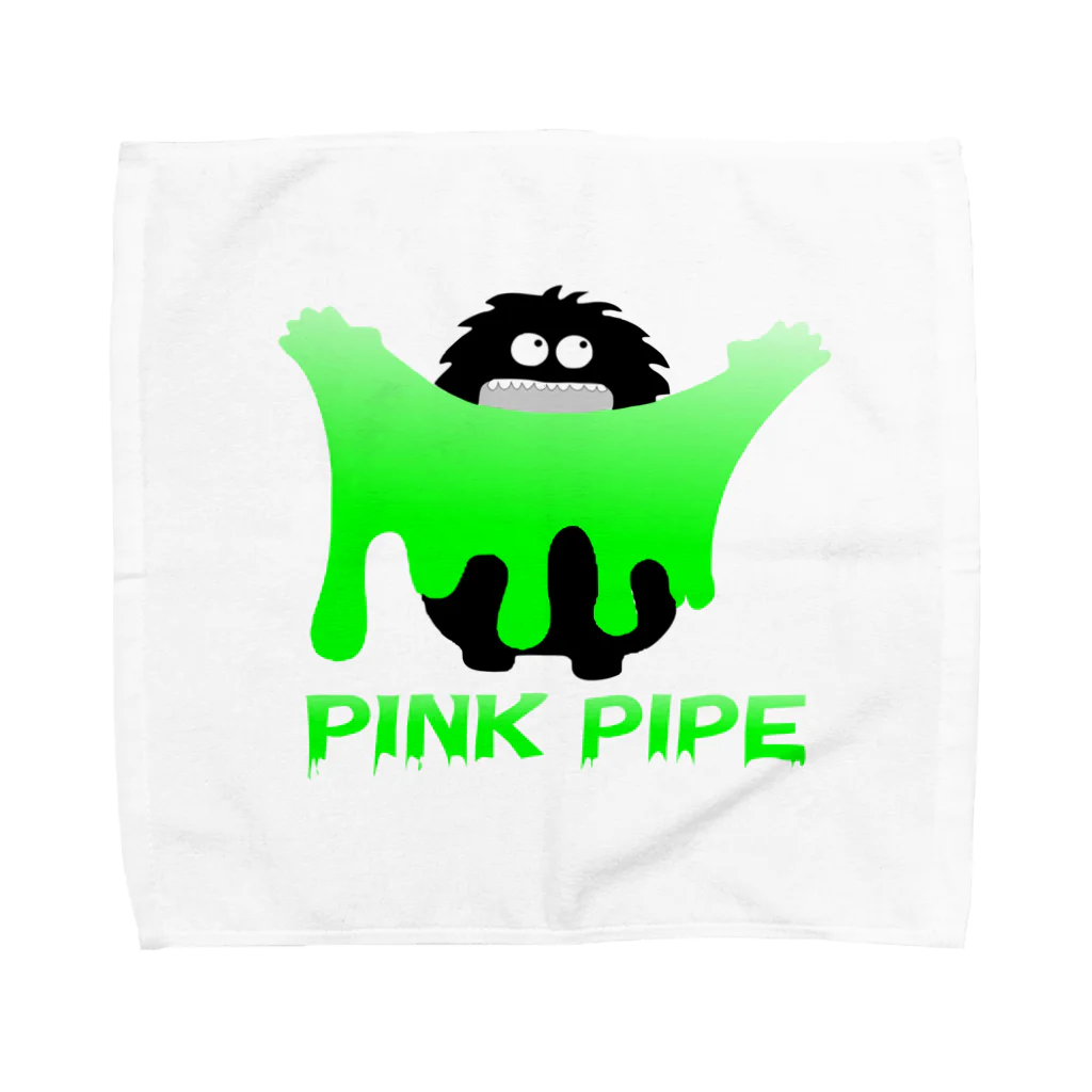PinkPipeのPINK PIPEスライムモンスター緑 タオルハンカチ