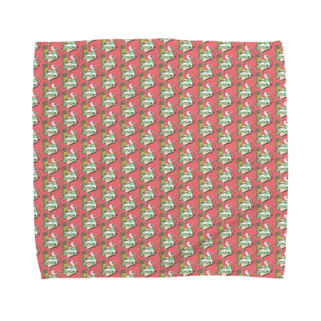 おこめおのトロピカル　モルモット【赤】 Towel Handkerchief