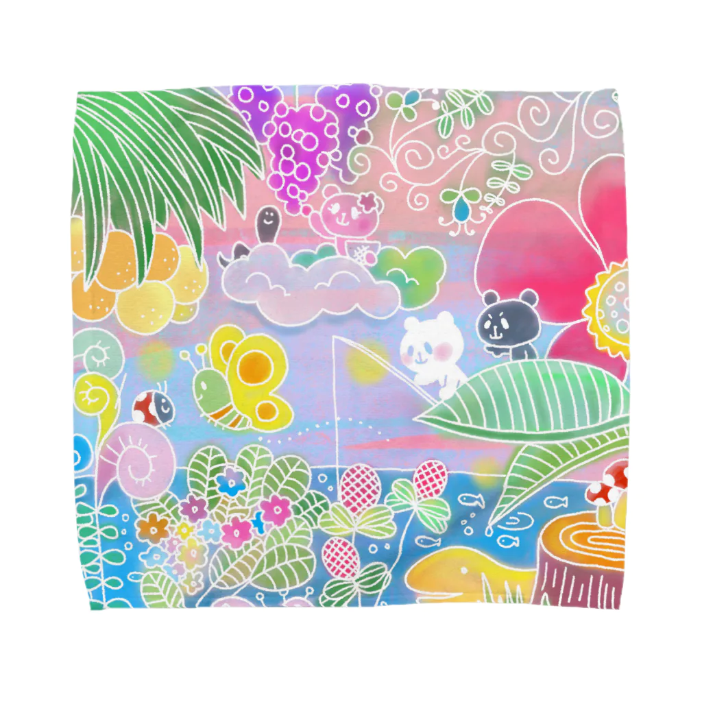 おやまくまオフィシャルWEBSHOP:SUZURI店の南国おやまくま Towel Handkerchief