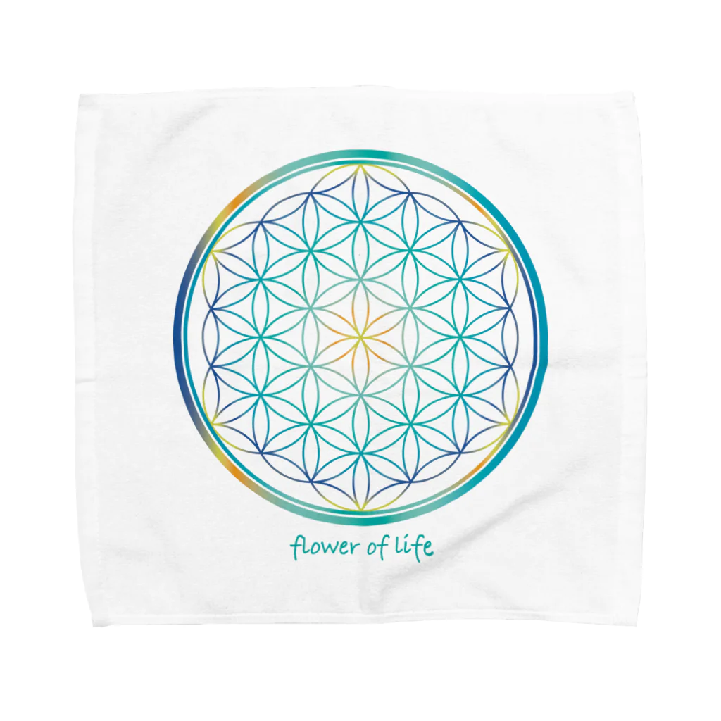 Botan Riceのflower of life mix A Towel Handkerchief