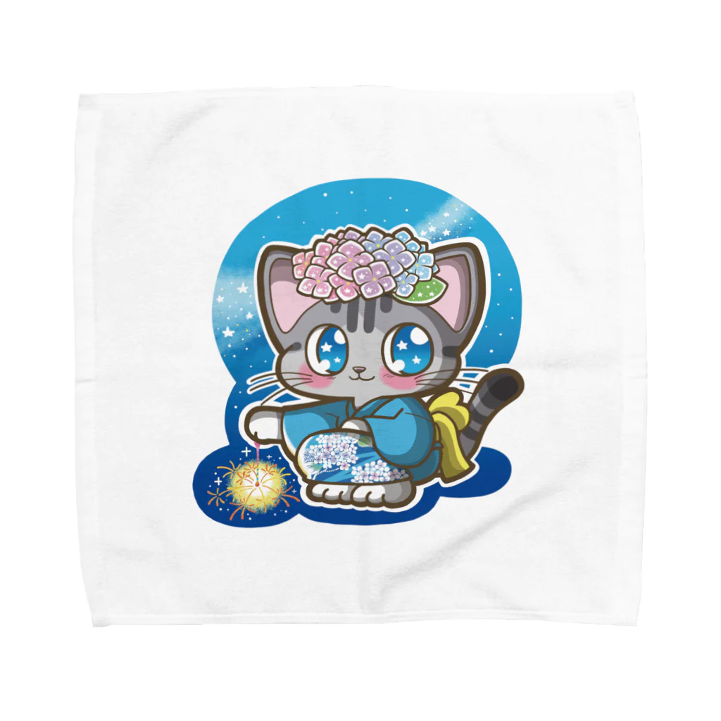 あじさいロコモンのゆかたのロコモン２ Towel Handkerchief