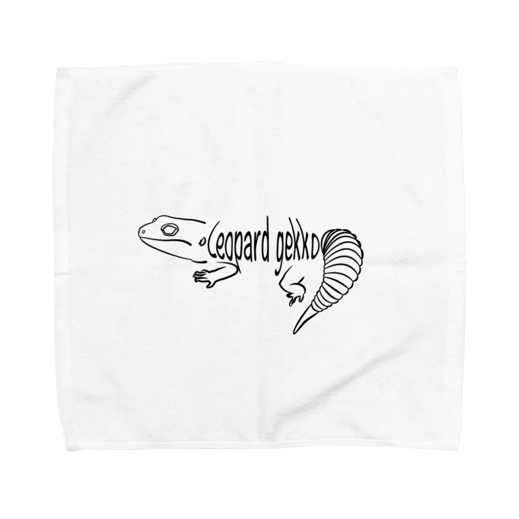 お絵描き看護師のレオパードゲッコーロゴグッズ Towel Handkerchief