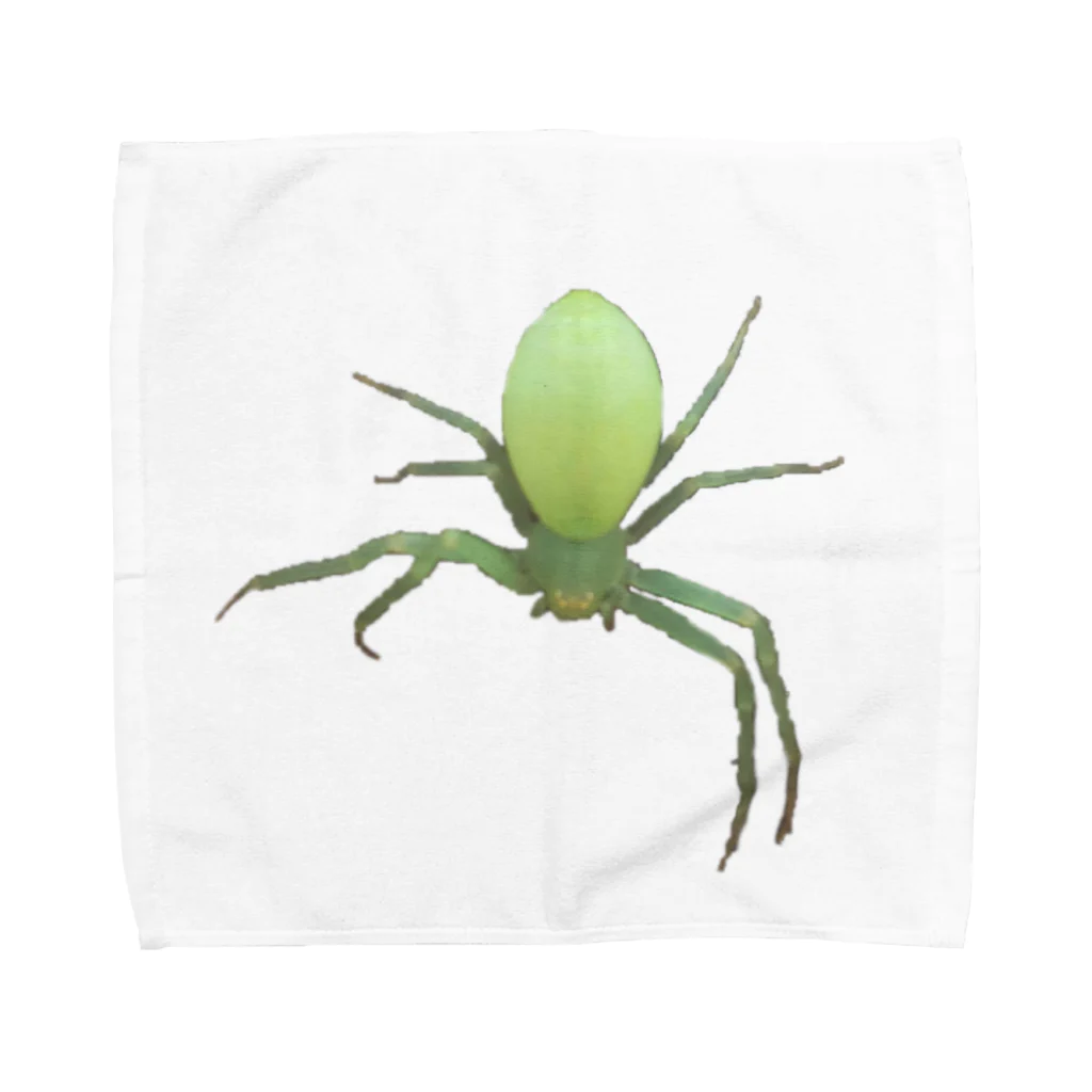 ichiyac designのグリーンスパイダー Towel Handkerchief