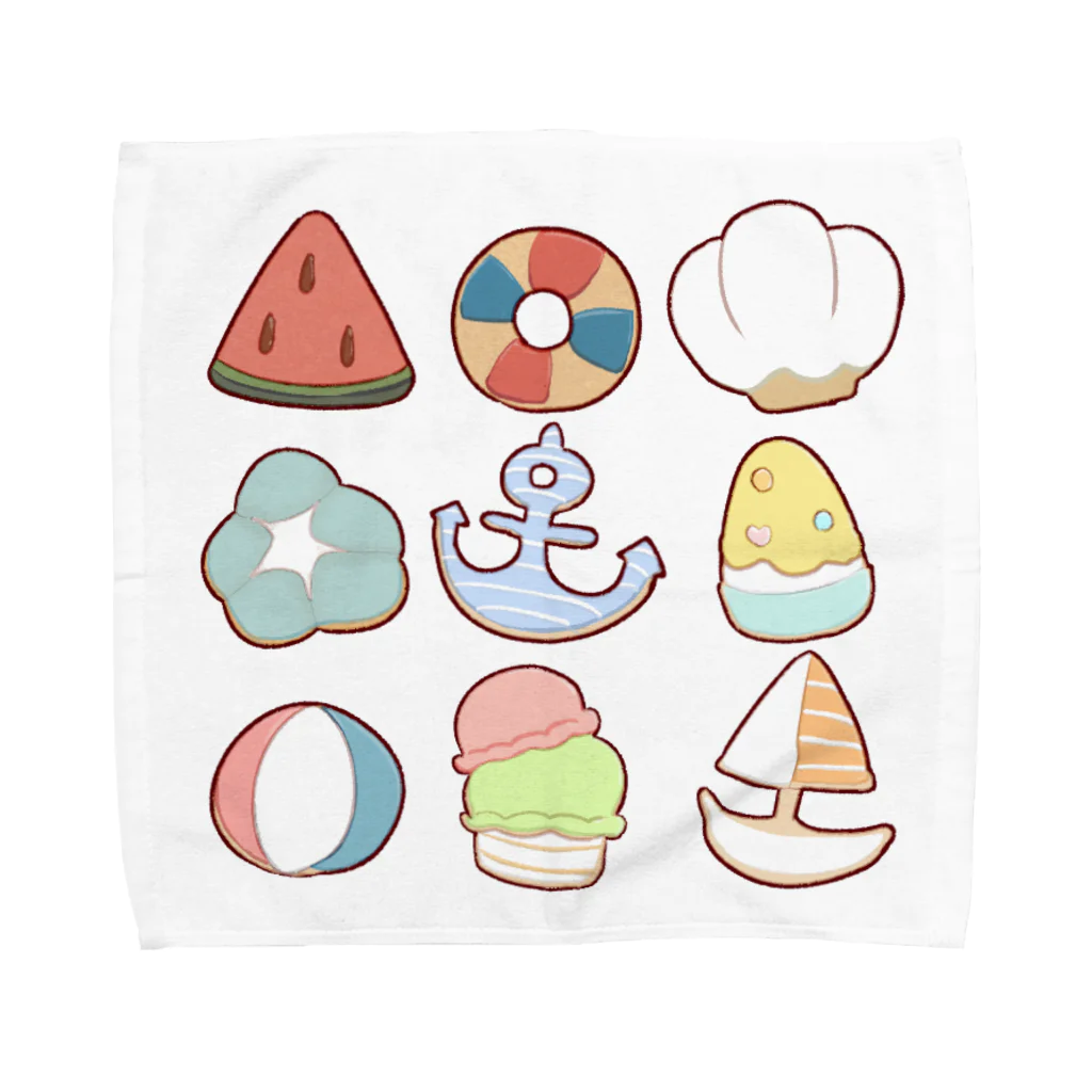 ちとせあめの夏のクッキー Towel Handkerchief