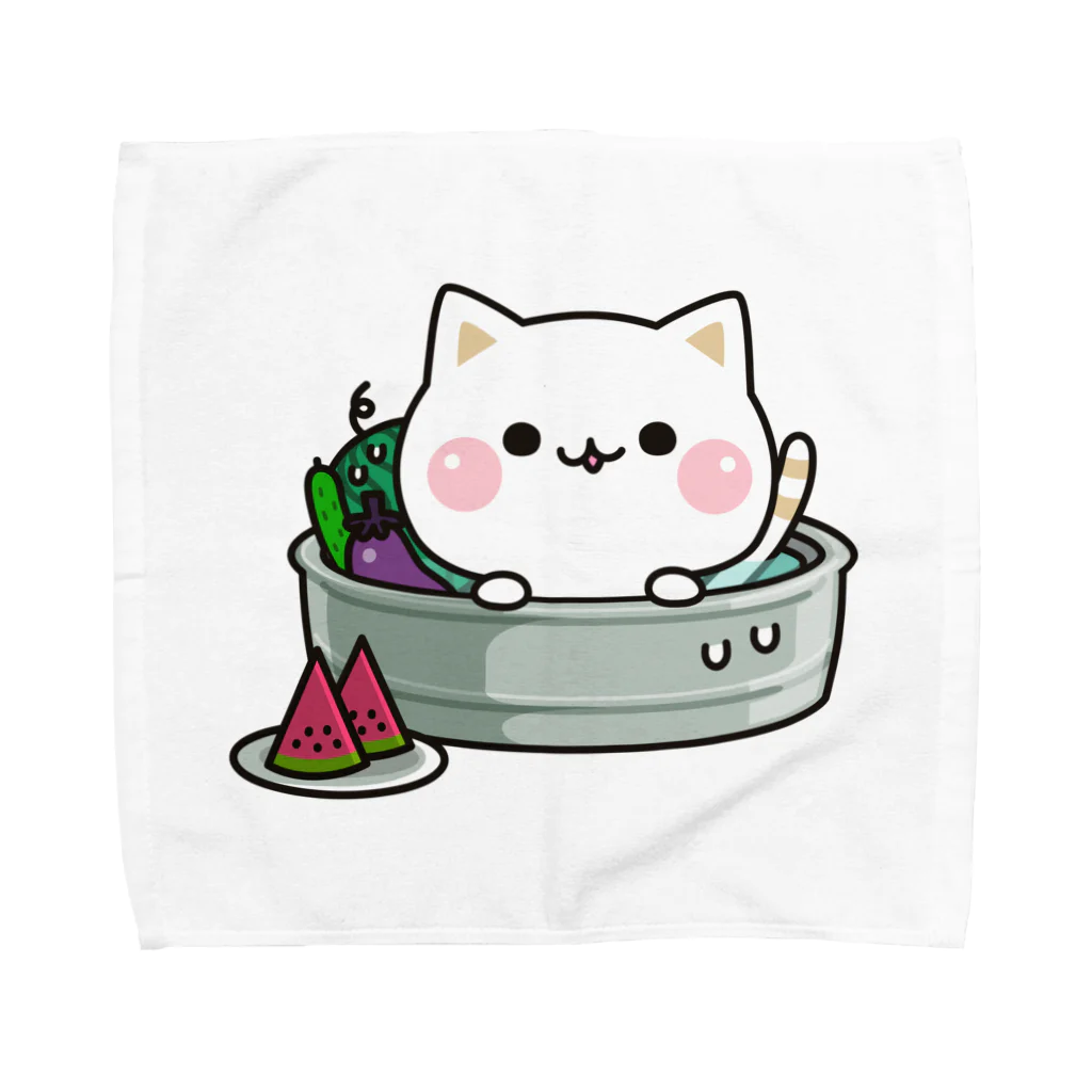 DECORの気づかいのできるネコ　夏ver. Towel Handkerchief