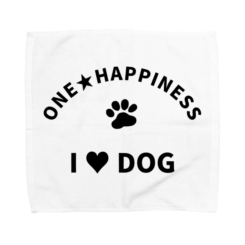 onehappinessのI LOVE DOG　ONEHAPPINESS タオルハンカチ