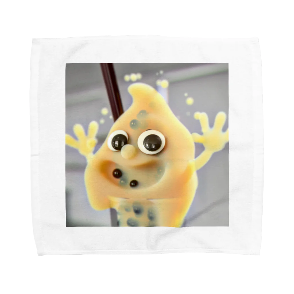 Daichi Sugimoto🦑3D Artistのタピオカミルクティーおばけ Towel Handkerchief