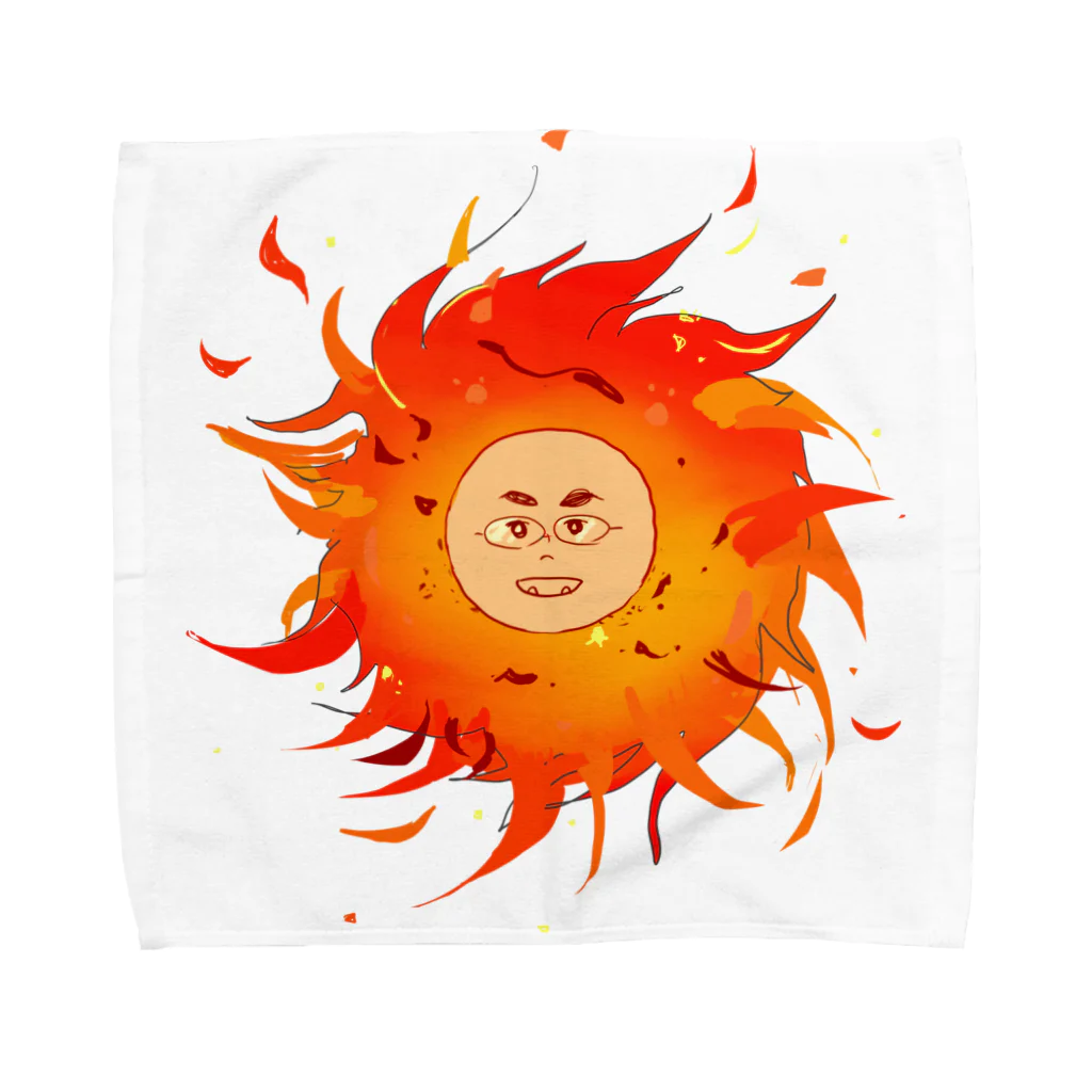 ぱくぱくショップの灼熱の太陽 Towel Handkerchief