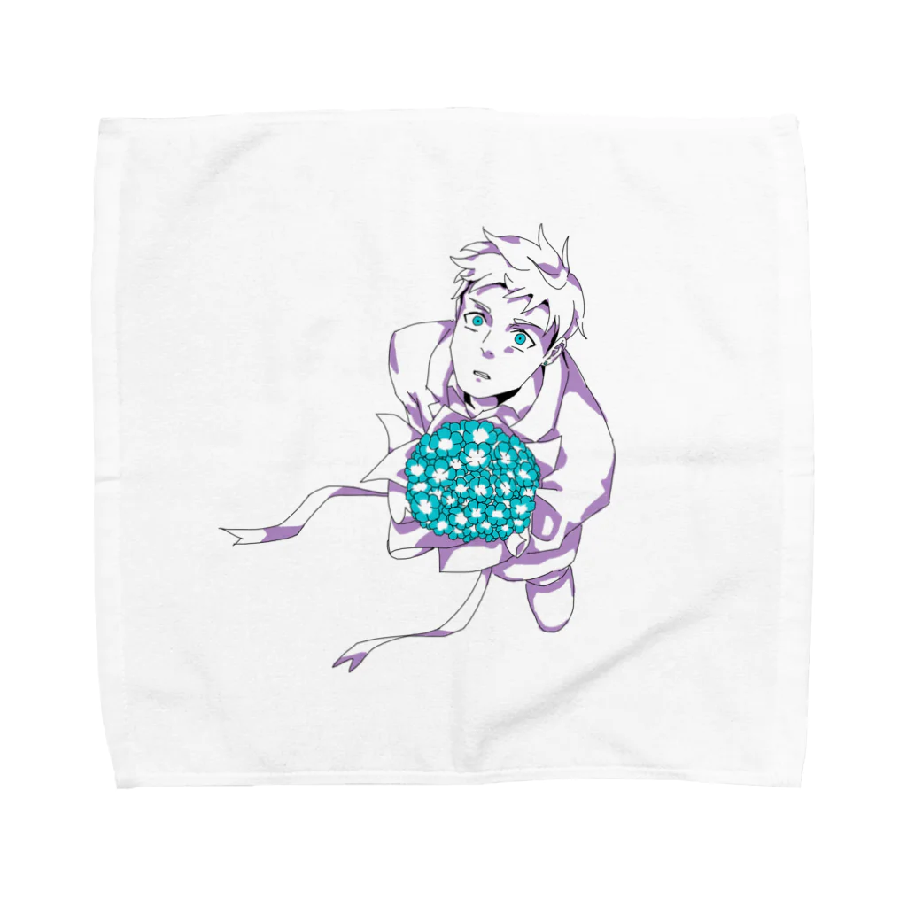 hentouの花束と男の子 Towel Handkerchief