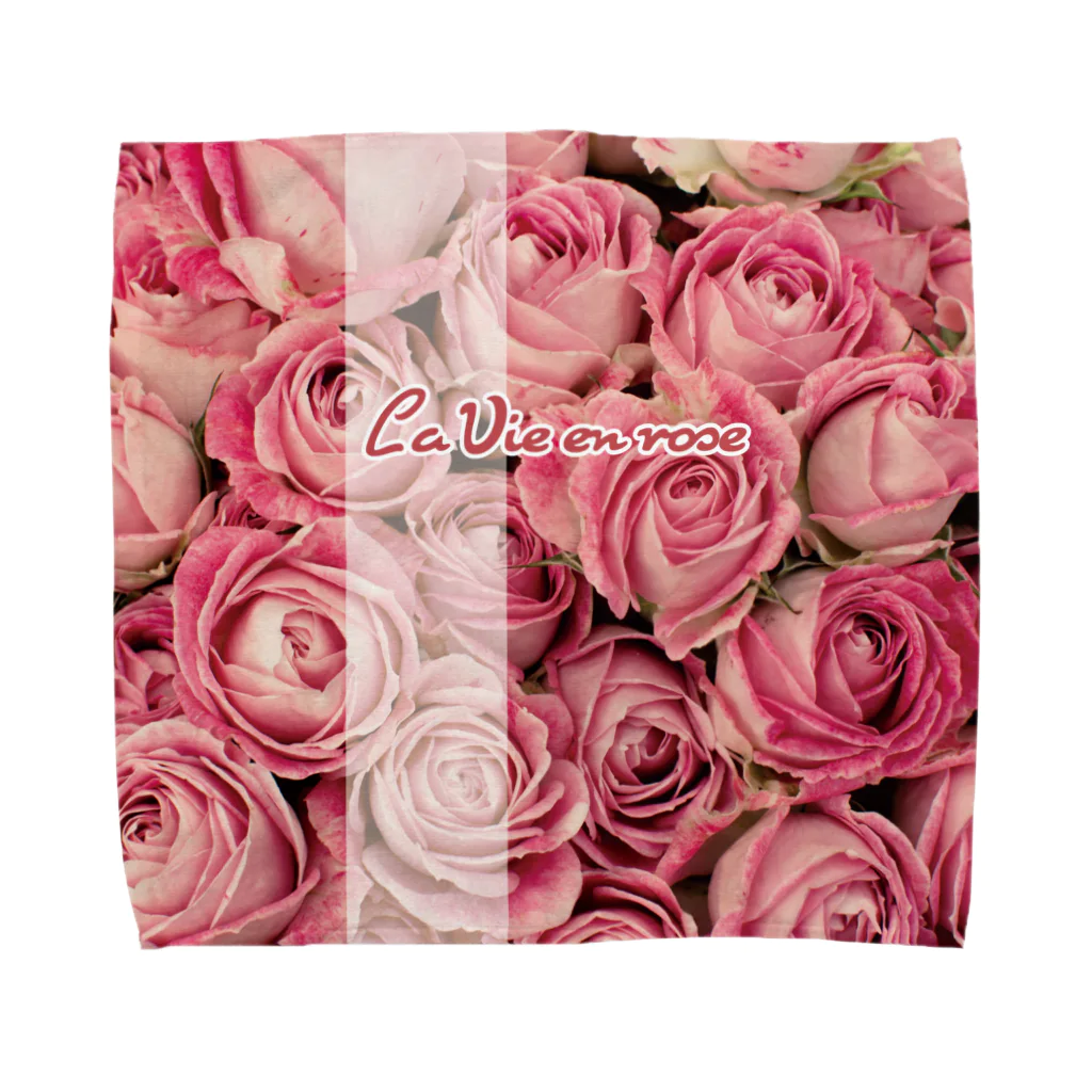 キャッツハンド：suzuriショップの La Vie en rose Towel Handkerchief