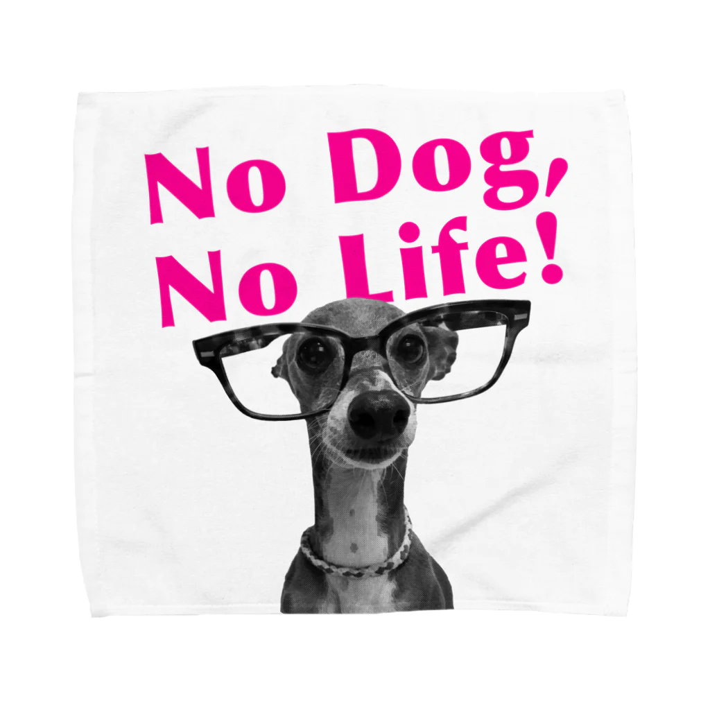 イロハのNo dog,No life! ピンク Towel Handkerchief