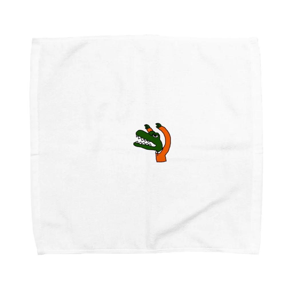 左利き5歳児の怒るワニ Towel Handkerchief