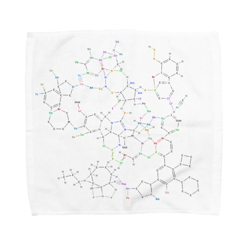 にゃんたみやの化学構造式シリーズ５ Towel Handkerchief