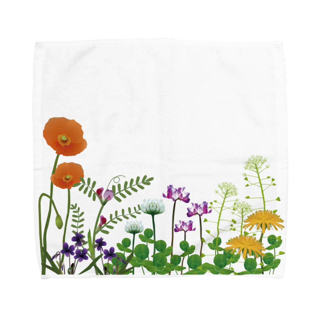 Drecome_Designの 野の花 Towel Handkerchief