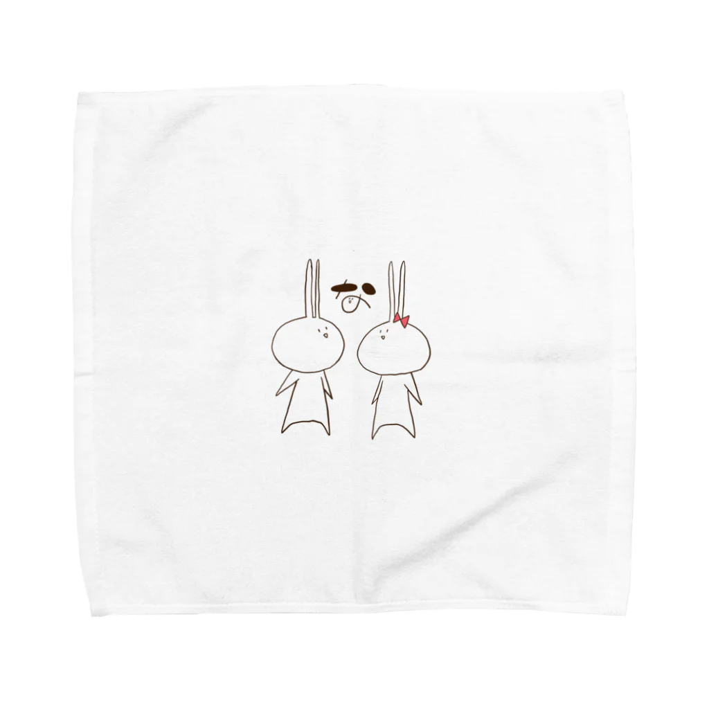 プニっぷの双子ウサギのプニ美とプニ汰 Towel Handkerchief