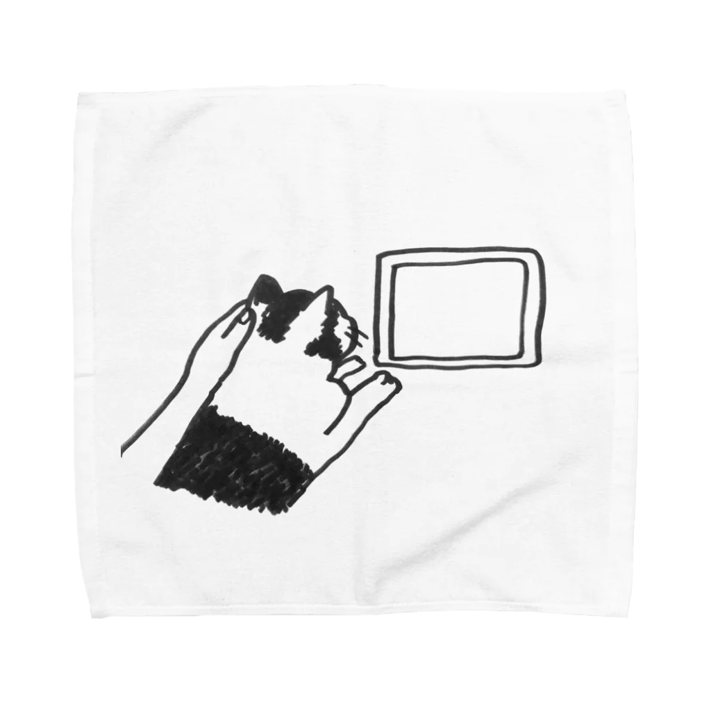 kappe tenのどうがみてるねこ Towel Handkerchief