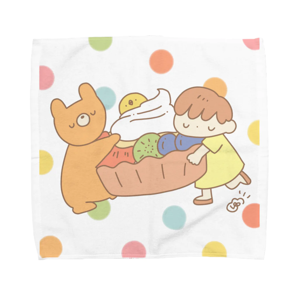 ゆあがりのフルーツタルト Towel Handkerchief