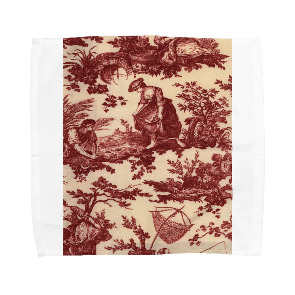 J. Jeffery Print Galleryのトワルドジュイ Toile de Jouy タオルハンカチ