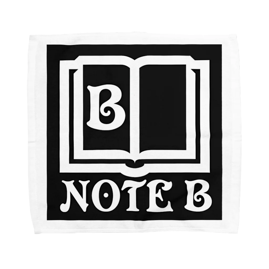 NOTE Bのblack logo タオルハンカチ