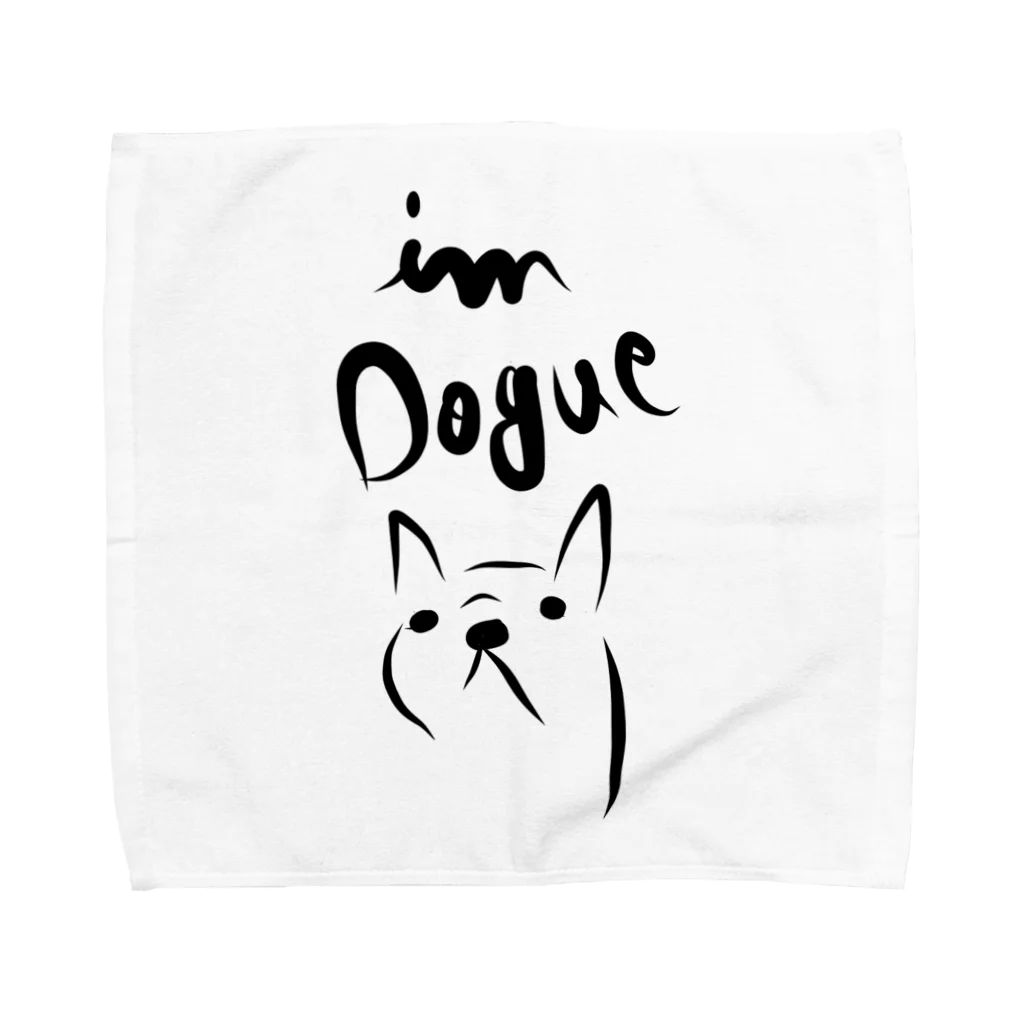 HER AND MARSHMALLOWのI'm DOGUE フレンチブルドッグ タオルハンカチ