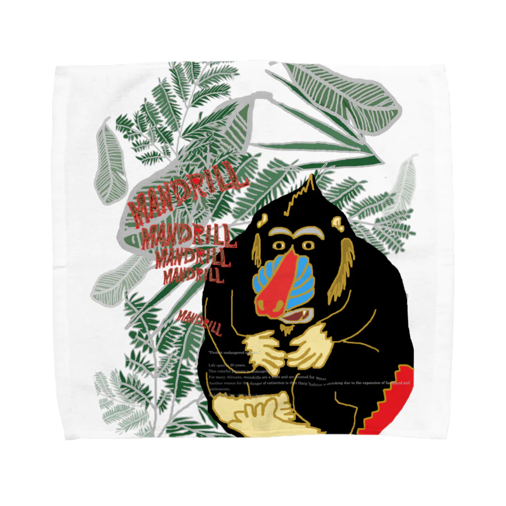 uwotomoの【MANDRILL】 Towel Handkerchief