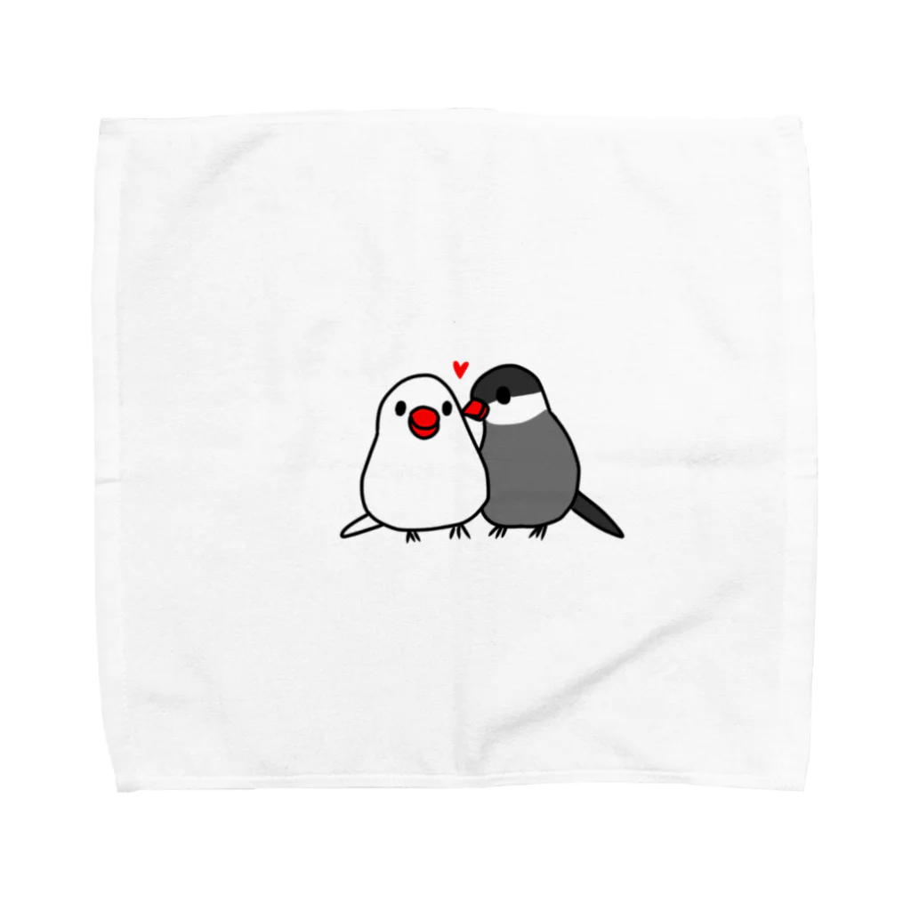 ロア店のラブ文鳥 Towel Handkerchief