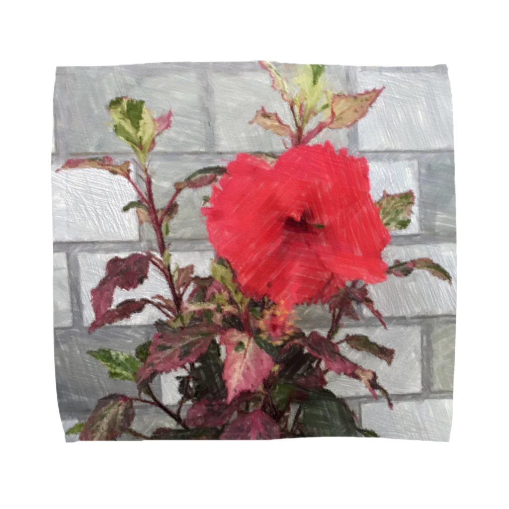 7wo5_hmdのハイビスカス Towel Handkerchief