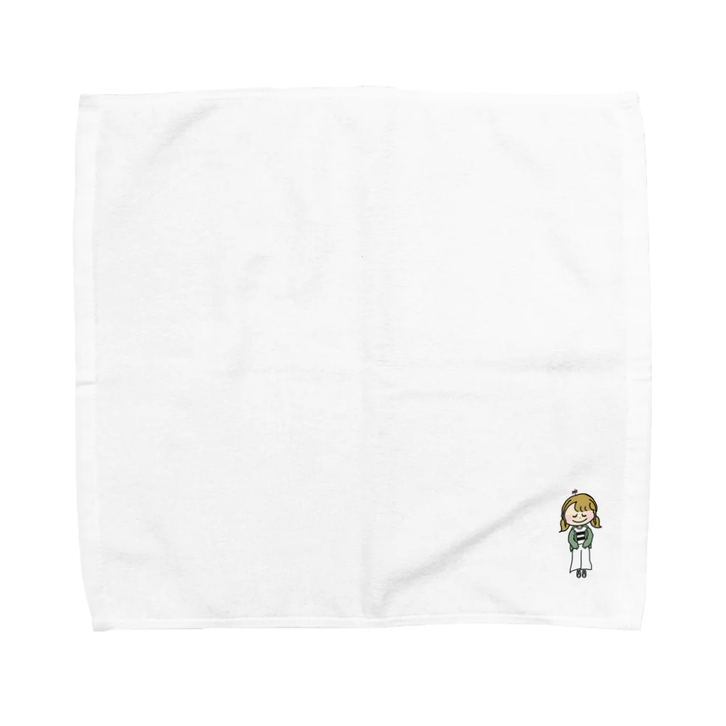 けろけろや。のふたつ結びリボンちゃん Towel Handkerchief