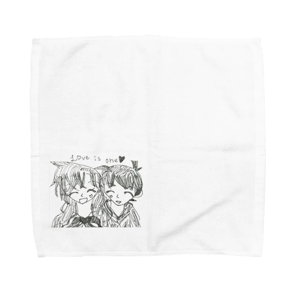 pinkpinkのわんらぶ Towel Handkerchief