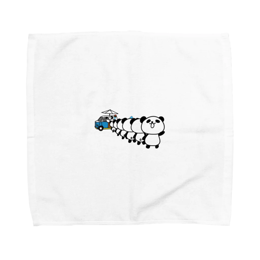 PANDACAFEの行列パンダ Towel Handkerchief