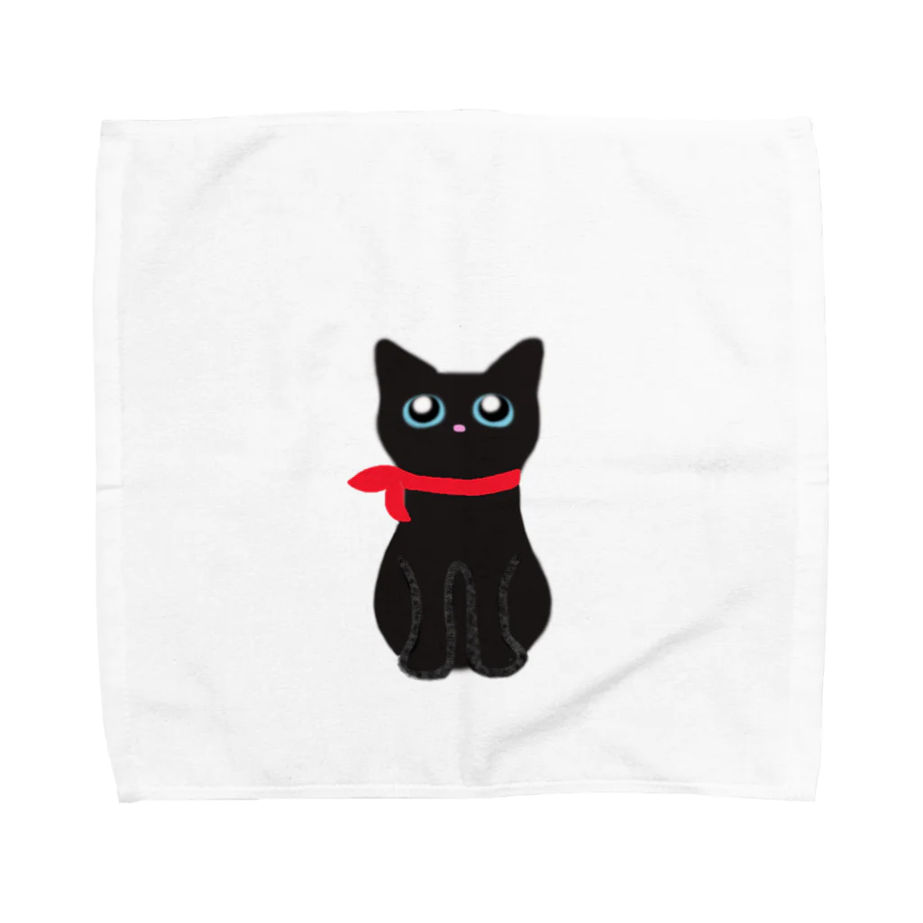 Yokokkoの店のくろねこのむーちゃん Towel Handkerchief