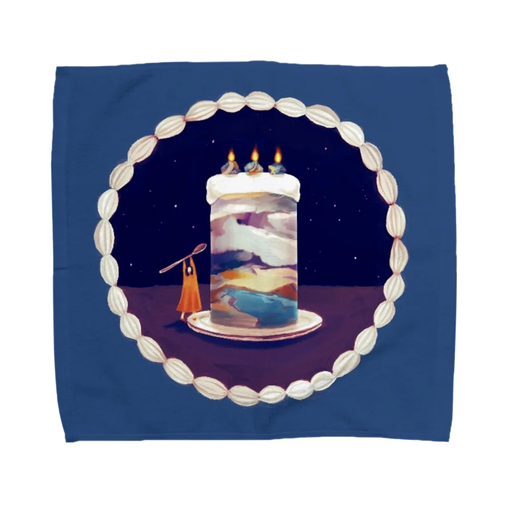 モノヤの宇宙ケーキのハンカチーフ Towel Handkerchief