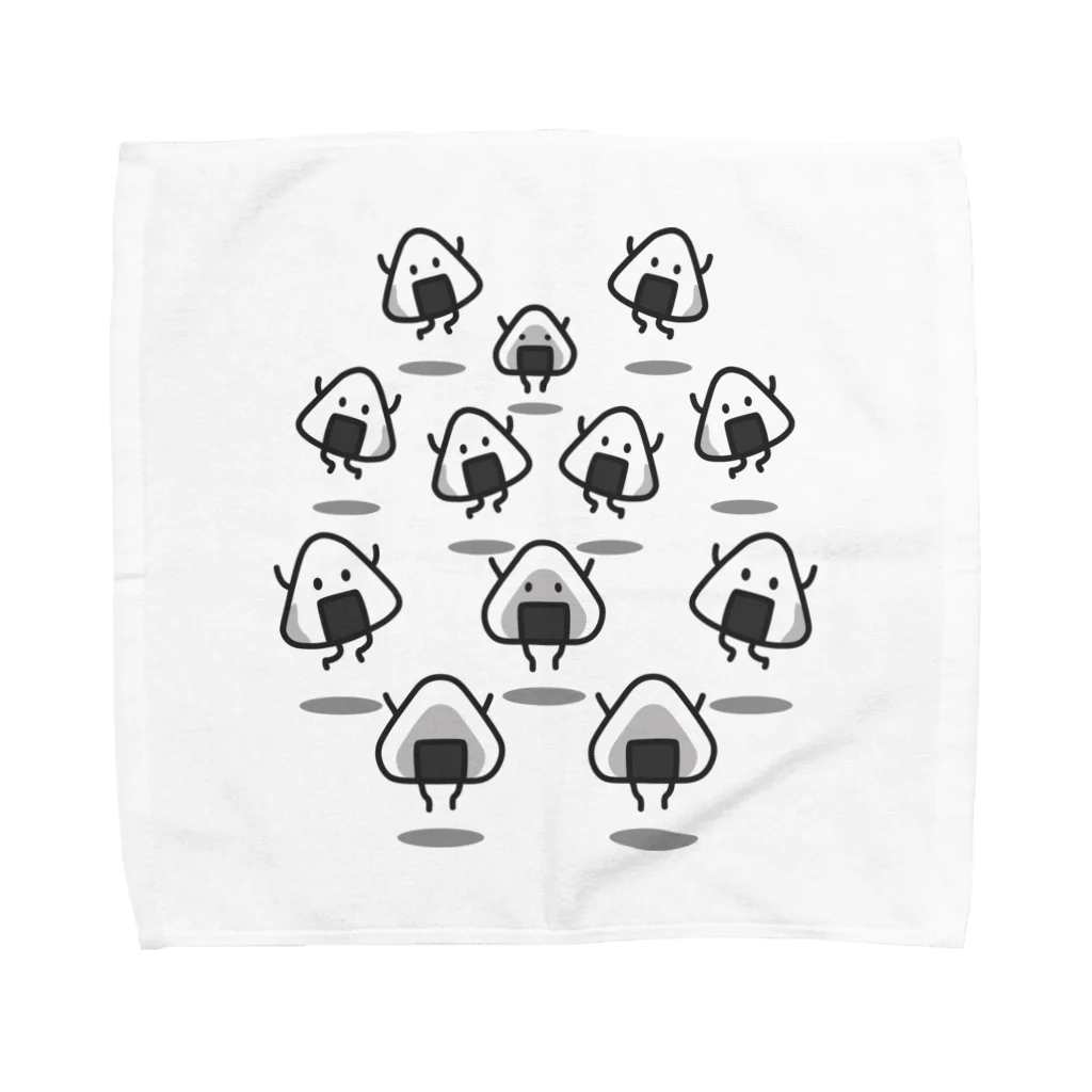 いそがしくてもメシのじゃんぴんぐおにぎり Towel Handkerchief