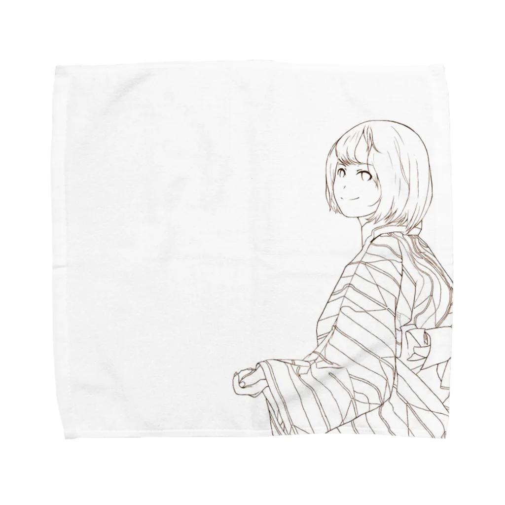 harachan_の和服のあの子 Towel Handkerchief